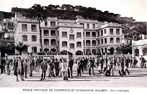 Alger - Rue de Lyon - Ecole de Commerce et Industrie - Cour
